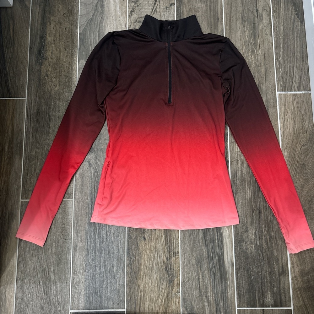 Forever 21 Red and burgundy ombre long sleeve top